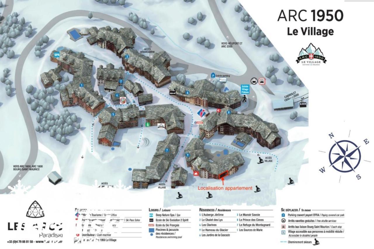 Apartament Arc 1950 - Exposition Sud - Vue Pistes De Skis & Montagnes Les Arcs  Zewnętrze zdjęcie